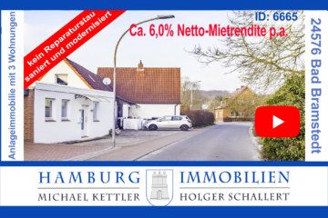 Vermietete Immobilie mit 3 sanierten Wohnungen in 24576 Bad Bramstedt, 24576 Bad Bramstedt, Mehrfamilienhaus