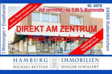 Wohn-/Geschäftshaus – Zentrum Kaltenkirchen – ca. 484 m² Gesamtfläche – Grundstück ca. 733 m², 24568 Kaltenkirchen, Haus